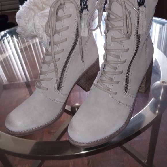Dolce Vita Beige Suede Boots - Picture 2 of 5